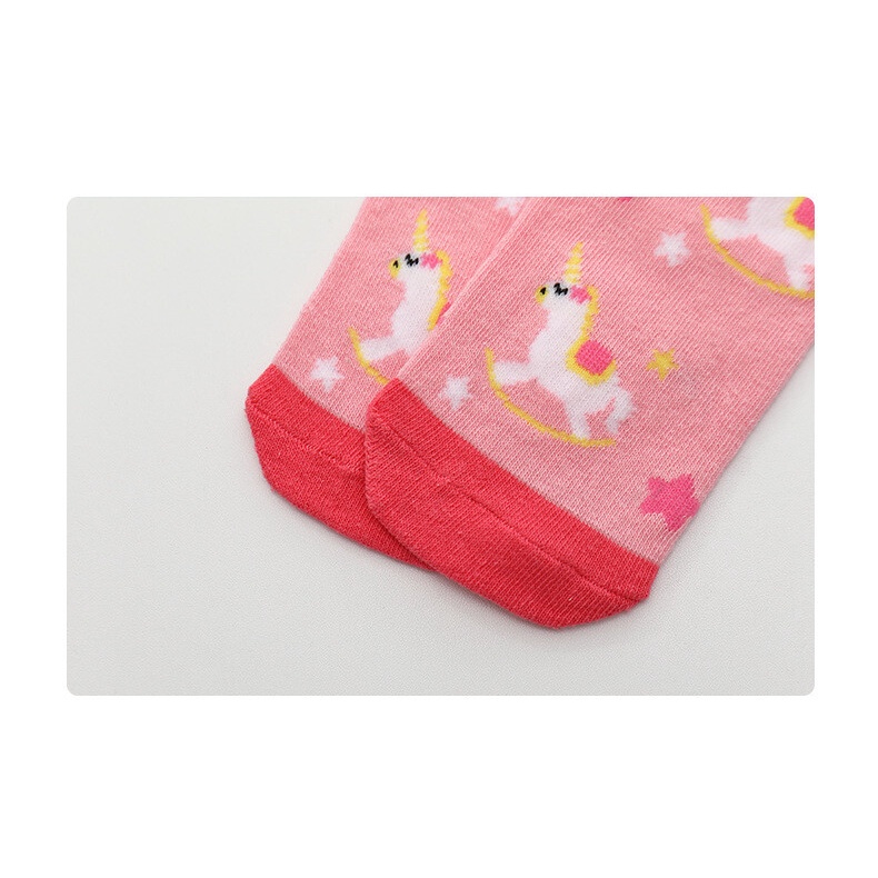 Vớ Cotton Họa Tiết Sọc Hoạt Hình Cho Bé Gái