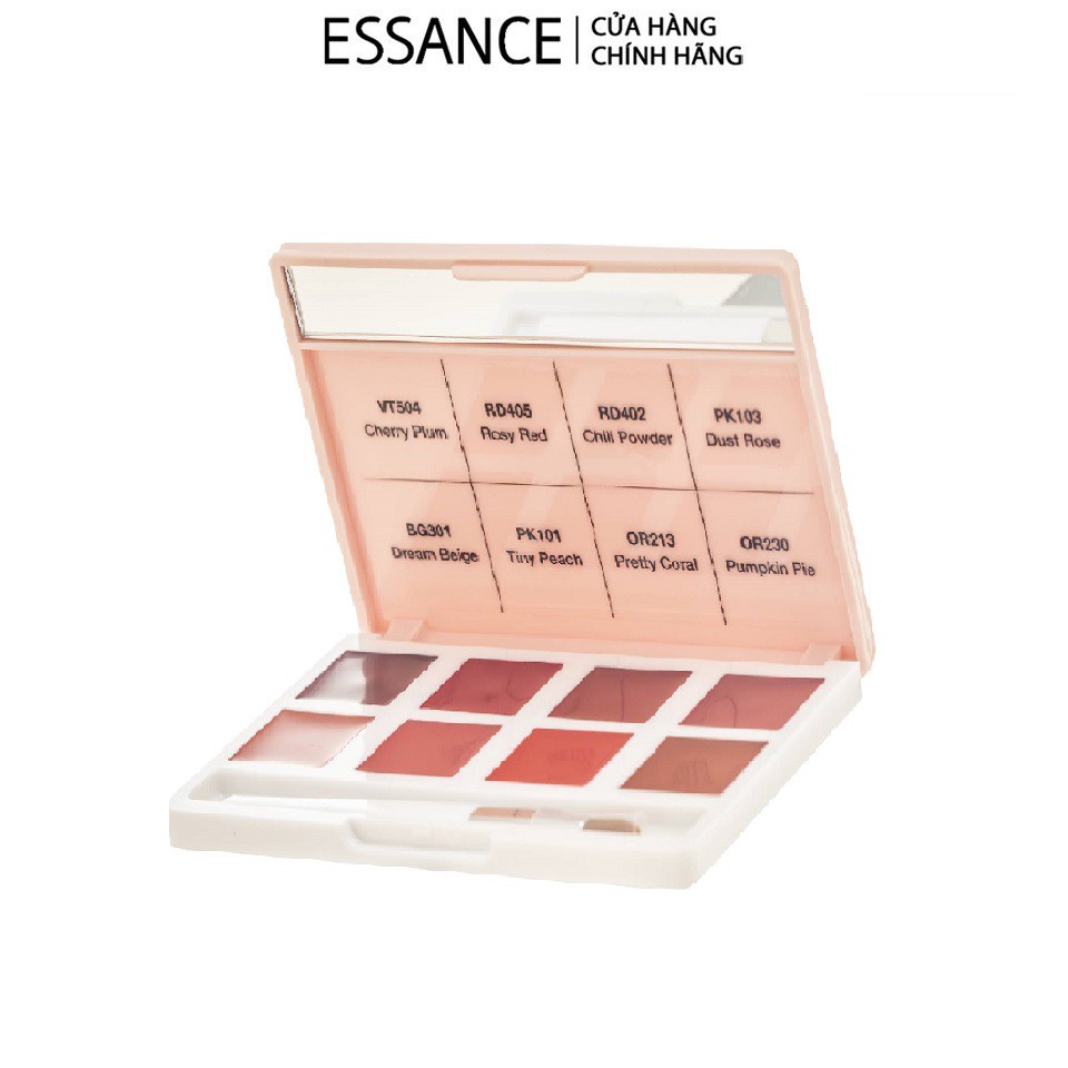 [HB Gift] Bảng son lỳ 8 màu Essance Lip Rouge Velvet Palette 8g Gimmick