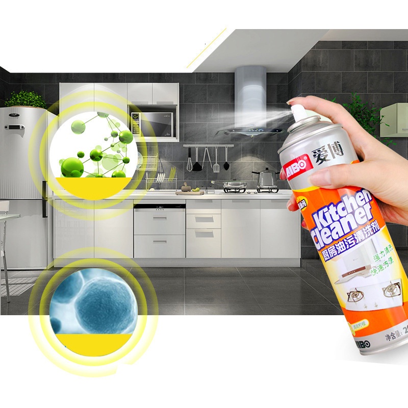 Chai xịt tẩy rửa nhà bếp Bình xịt bọt vệ sinh đa năng Kitchen Cleaner đánh bay mọi mảng bám trong nhà bếp CX01