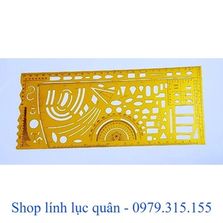 Thước vàng vẽ chỉ huy tham mưu 28x11.5cm