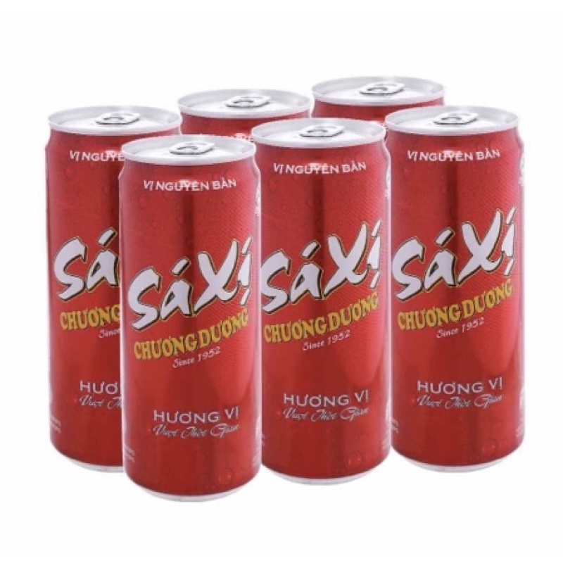 Nước ngọt Sá xị CHƯƠNG DƯƠNG Lon 330ml mẫu xuân 2023