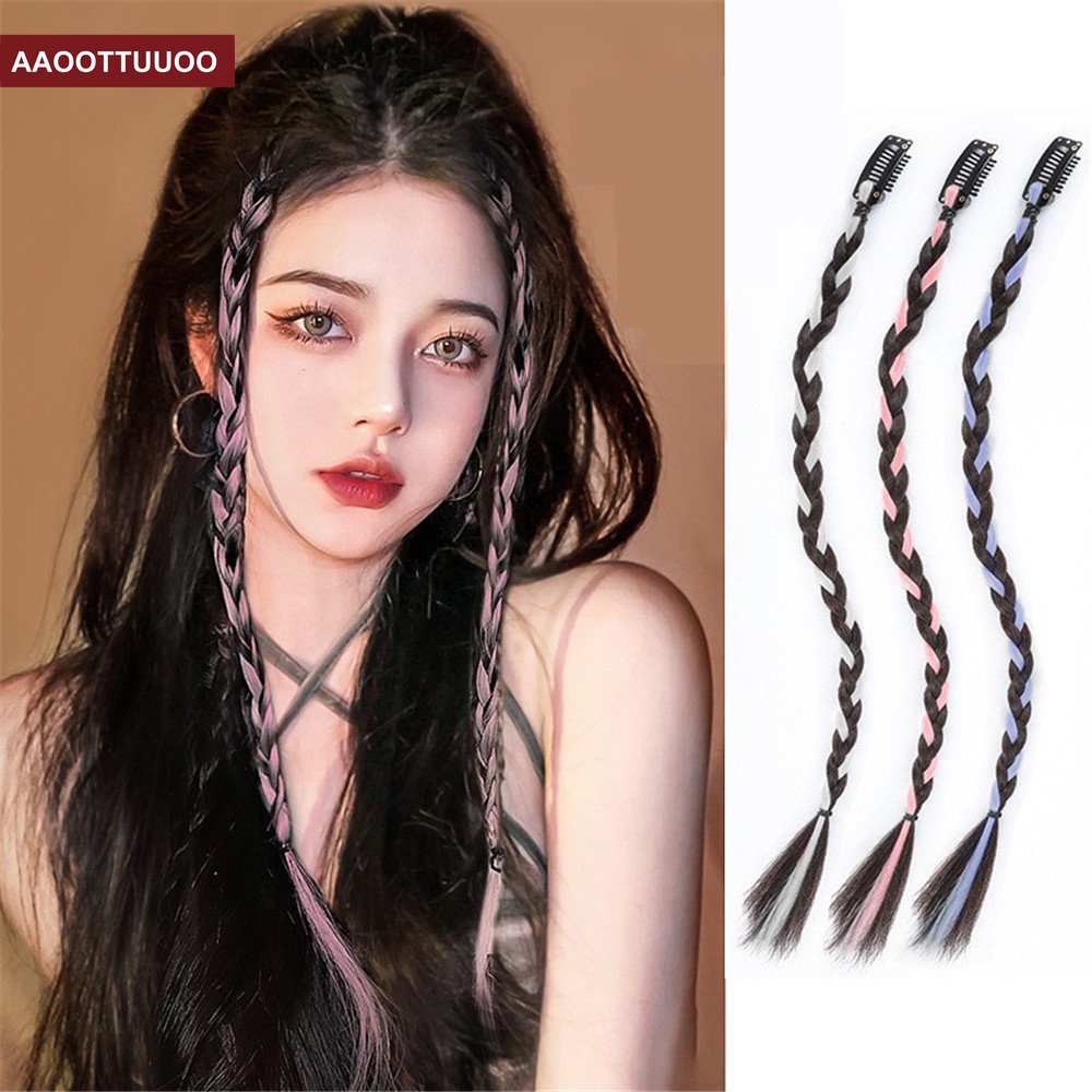 1 Bộ Tóc Giả Thắt Bím Đuôi Ngựa Mát Mẻ Ngọt Ngào Gia Vị Cô Gái Dreadlocks A Card Spice Girl Xoắn