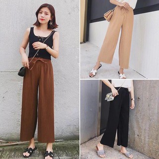 QUẦN ỐNG RỘNG XẾP LY BUỘC NƠ