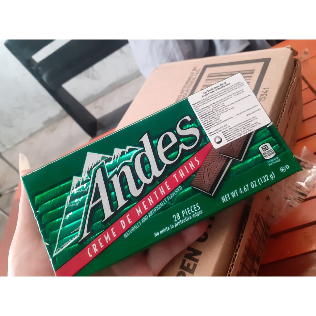 Socola Andes Bạc hà Mỹ 132g