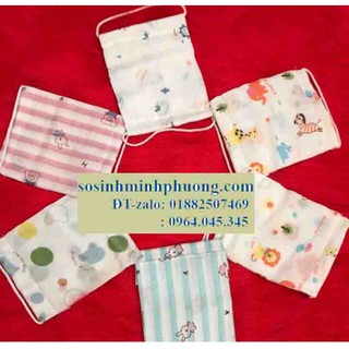 Khẩu trang vải xô xuất Nhật cho bé-10 cái