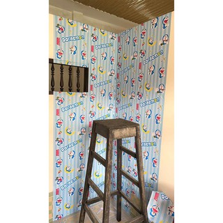 (tặng dụng cụ ) combo10m giấy dán tường Đoremon sọc