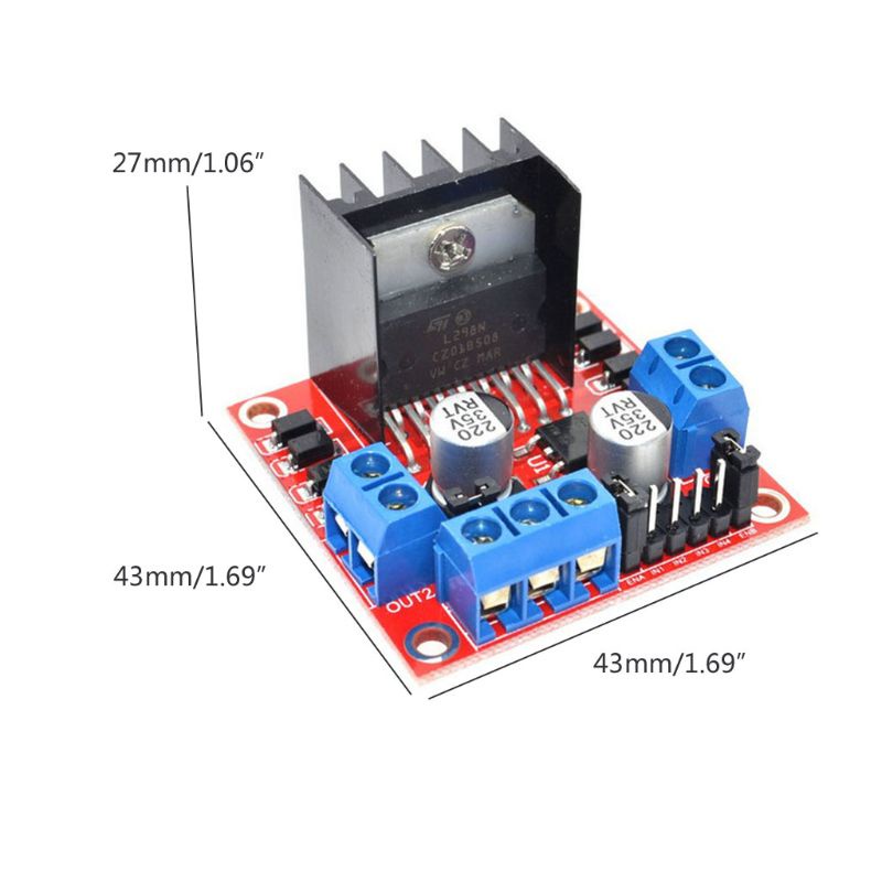 Bảng Mạch Điều Khiển Động Cơ Bước Rx L298N Cho Robot Thông Minh