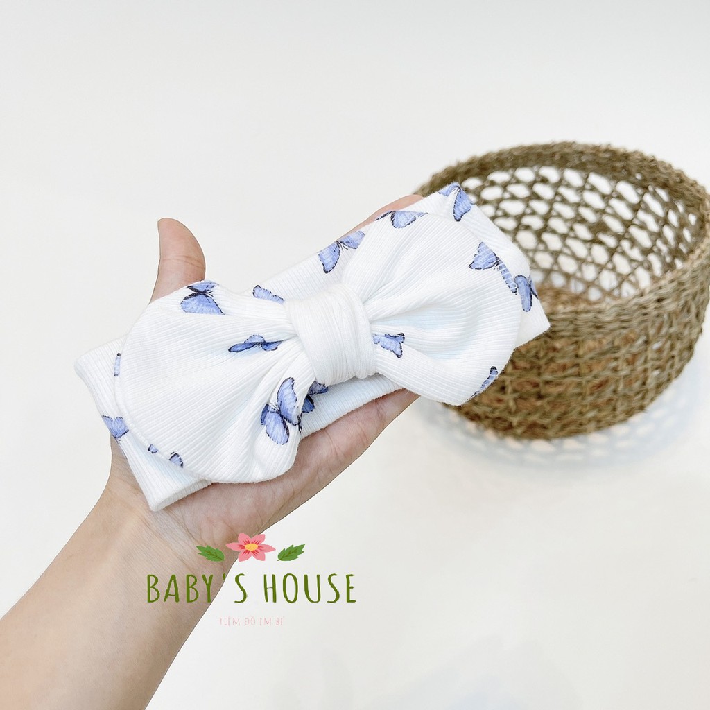 Băng đô bản to nơ tròn cho bé - vải thoáng khí mềm mại Baby's House