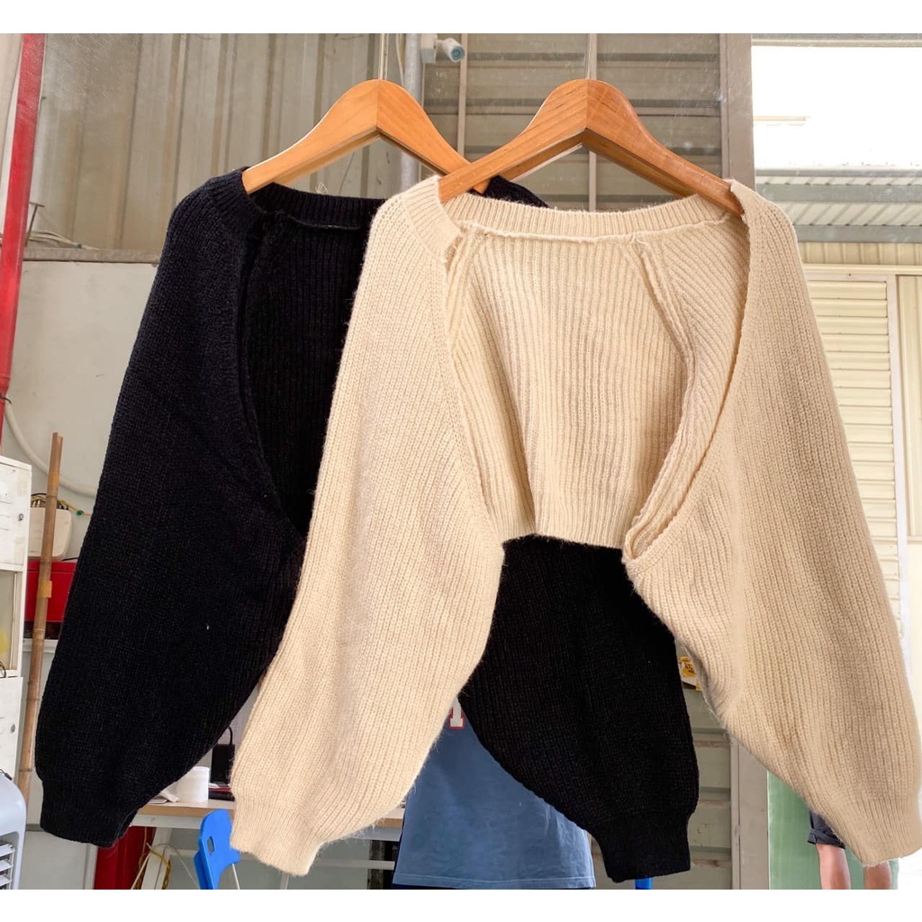 Áo Khoác Nữ Cardigan Len Tay Bồng Chất Len Dày Dặn Siêu Xinh -Chuu House- CH0092