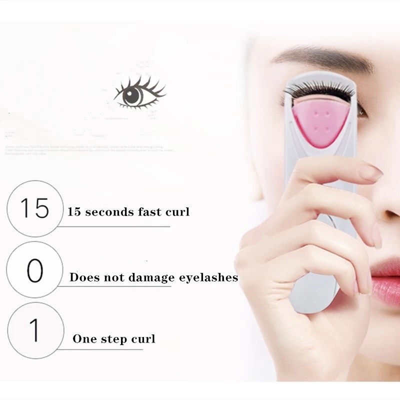 1 Dụng Cụ Uốn Lông Mi Bằng Nhiệt Điện Màu Sắc Ngẫu Nhiên