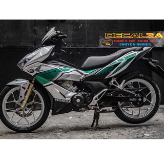 Tem trùm Winner X phối màu xanh bạc