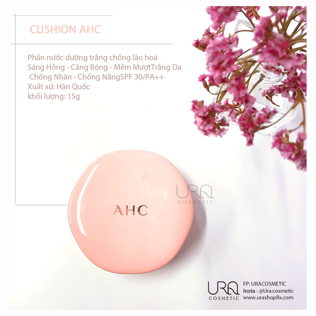 Set kem dưỡng trắng da + Phấn cushion AHC