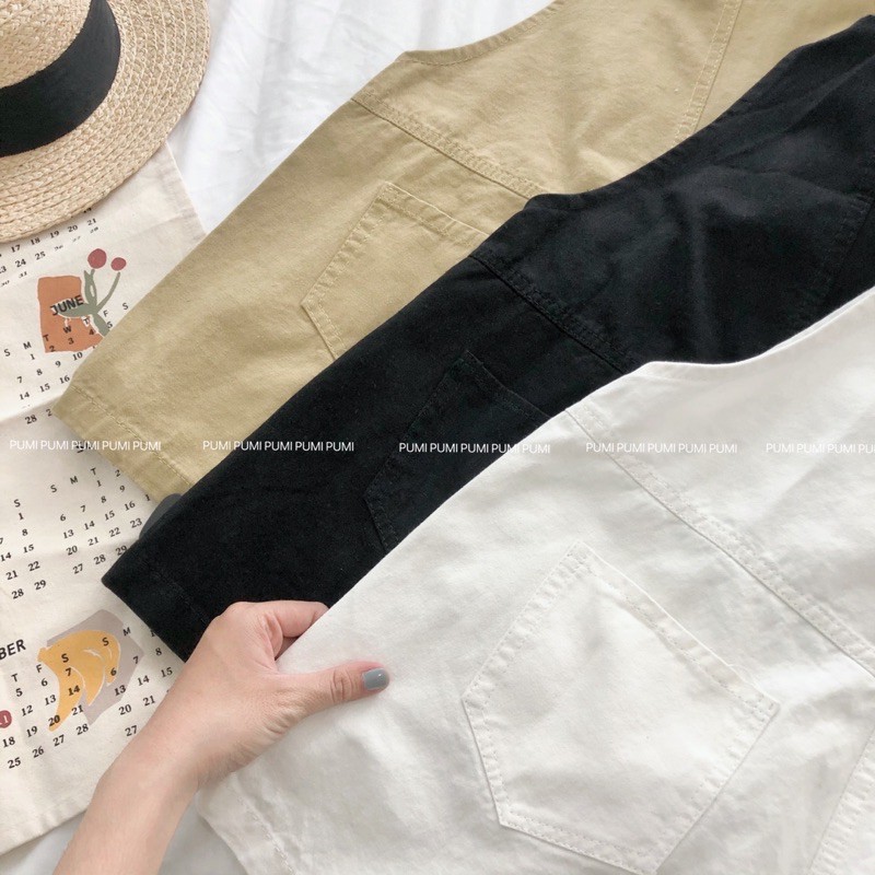 [Mã FAXANH55 giảm 10K đơn 50K] Yếm quần 3 màu kaki Pumi | BigBuy360 - bigbuy360.vn