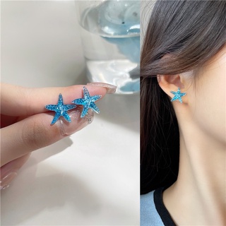 Bông tai hình sao biển xanh dương xinh sắn KA08 Mayconner