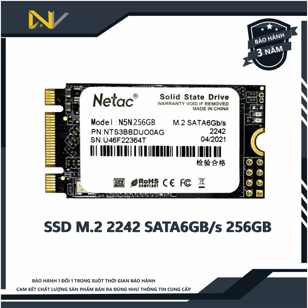 Ổ cứng Ssd Netac M2 2242 256gb