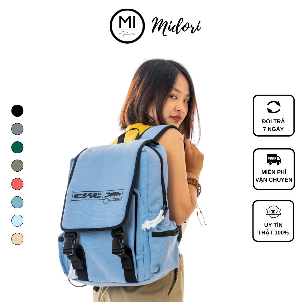 Balo đi học thời trang Nam nữ chống nước đựng laptop Season 2 Local Brand Mi Midori