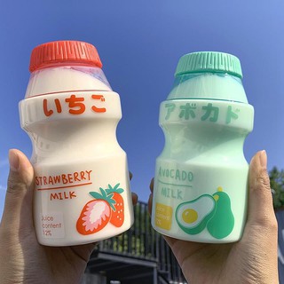 Bình nước nhựa hình chai Sữa Chua Uống Yakult độc đáo phong cách Nhật Bản hoạt hình trái cây