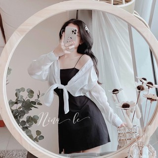 SET ĐẦM 2D ĐEN x KHOÁC SƠMI