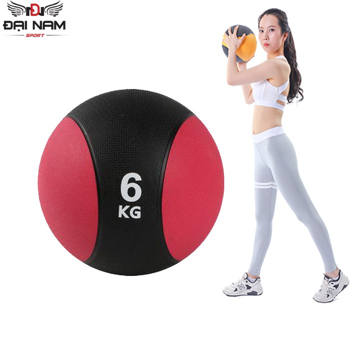 Bóng Tạ Tập Thể Lực 6kg (12LB) Chất Liệu Cao Su Đặc,Tập Gym,Tập Yoga Chính Hãng Đại Nam Sport