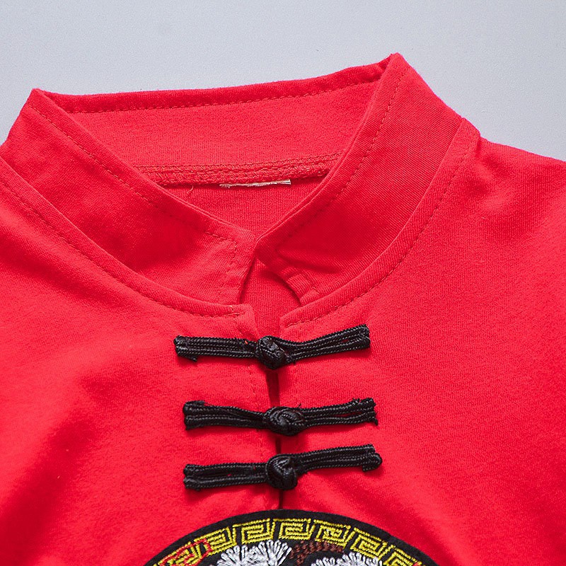 Set áo thun + quần short phong cách Trung Hoa cho bé