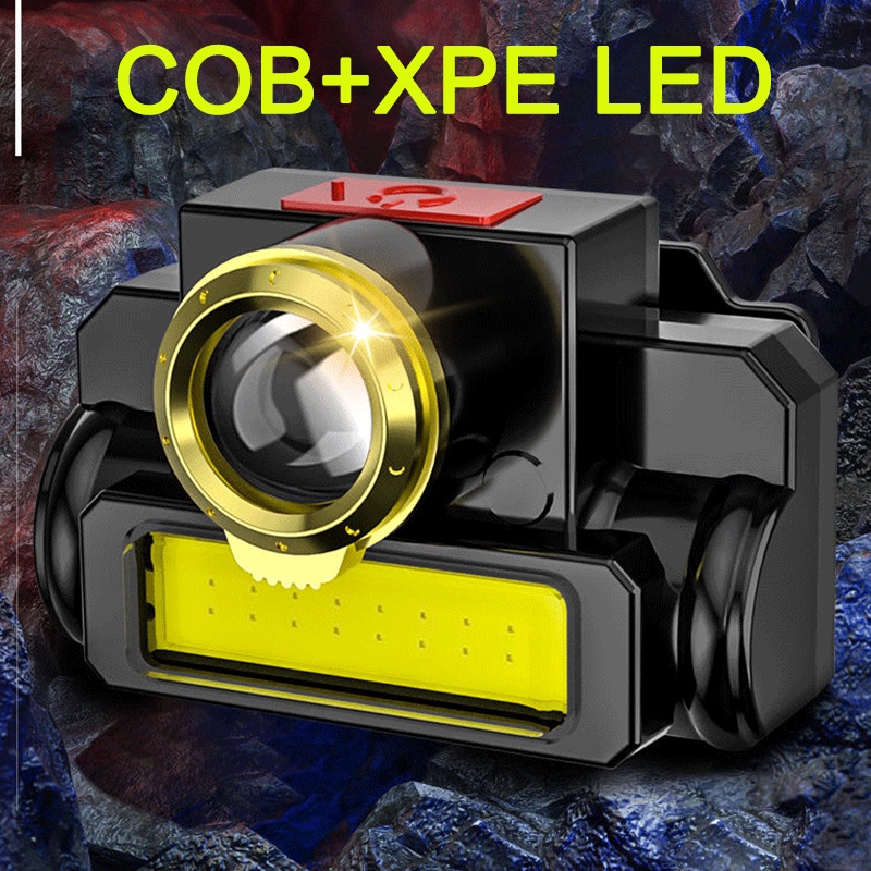 Đèn LED Đội Đầu XPE+COB Mini Sạc USB Tiện Dụng Cho Hoạt Động Ngoài Trời