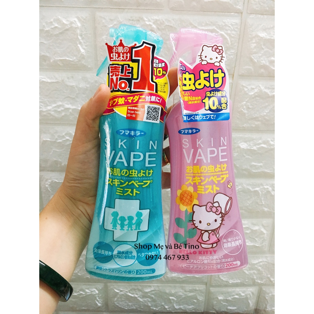 Xịt chống muỗi skin vape Nhật Bản 200ml