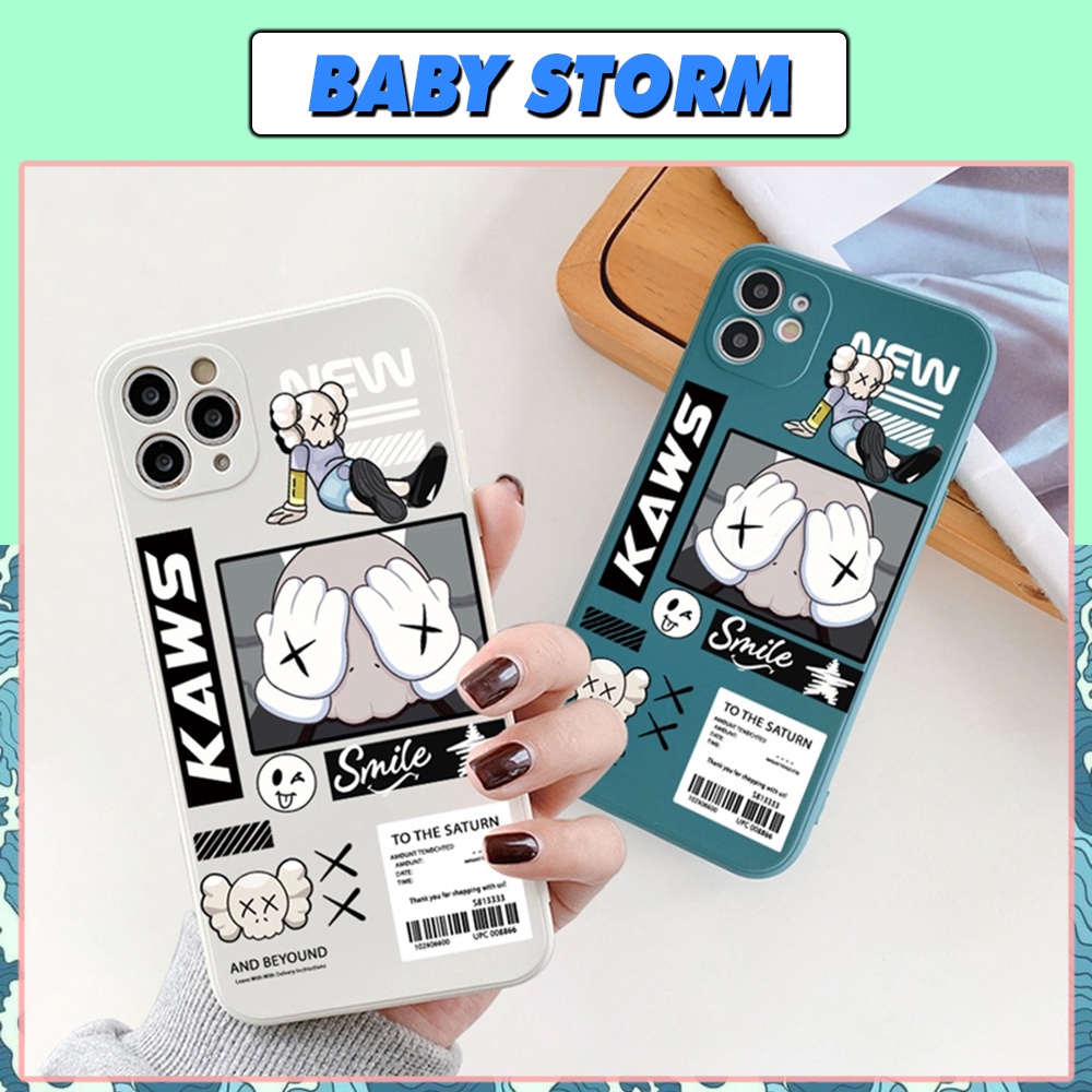 Ốp Lưng Iphone Kaws Nice Cạnh Vuông BVC Iphone5/5s/6/6plus/6s/6splus/7/7plus/8/8plus/x/xs/11/12/pro/max/plus/promax