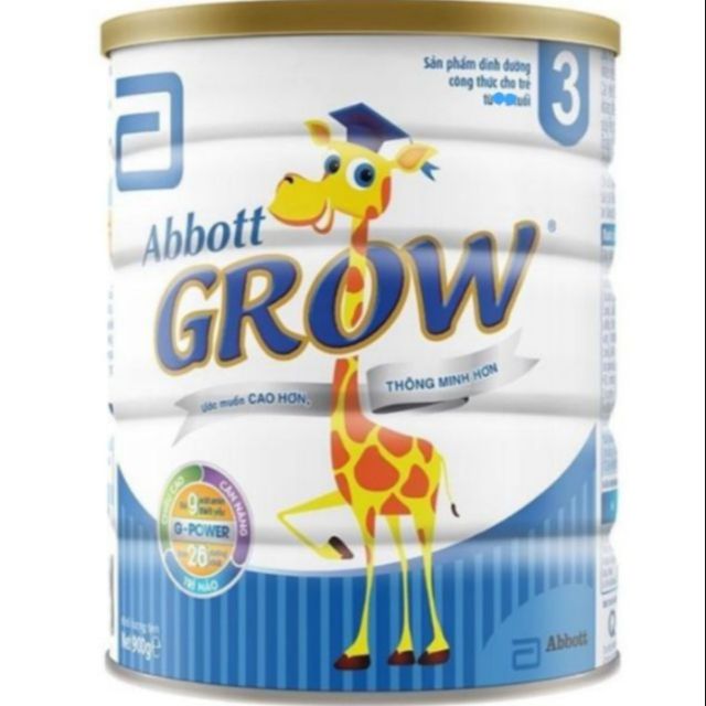 Sữa bột Abbott Grow 3 Hương Vani lon 900g