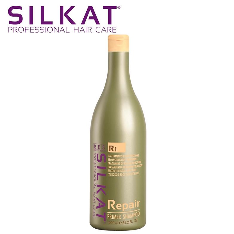Dầu gội nuôi dưỡng tóc hư tổn Bes Silkat Repair R1 300ml I 1000ml