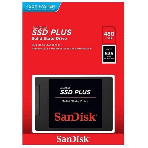 Ổ cứng SSD Sandisk Plus 480GB 535MB/s (Đen)