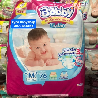 (Chính hãng) Tã dán Bobby M76/L68/XL62/XXL56