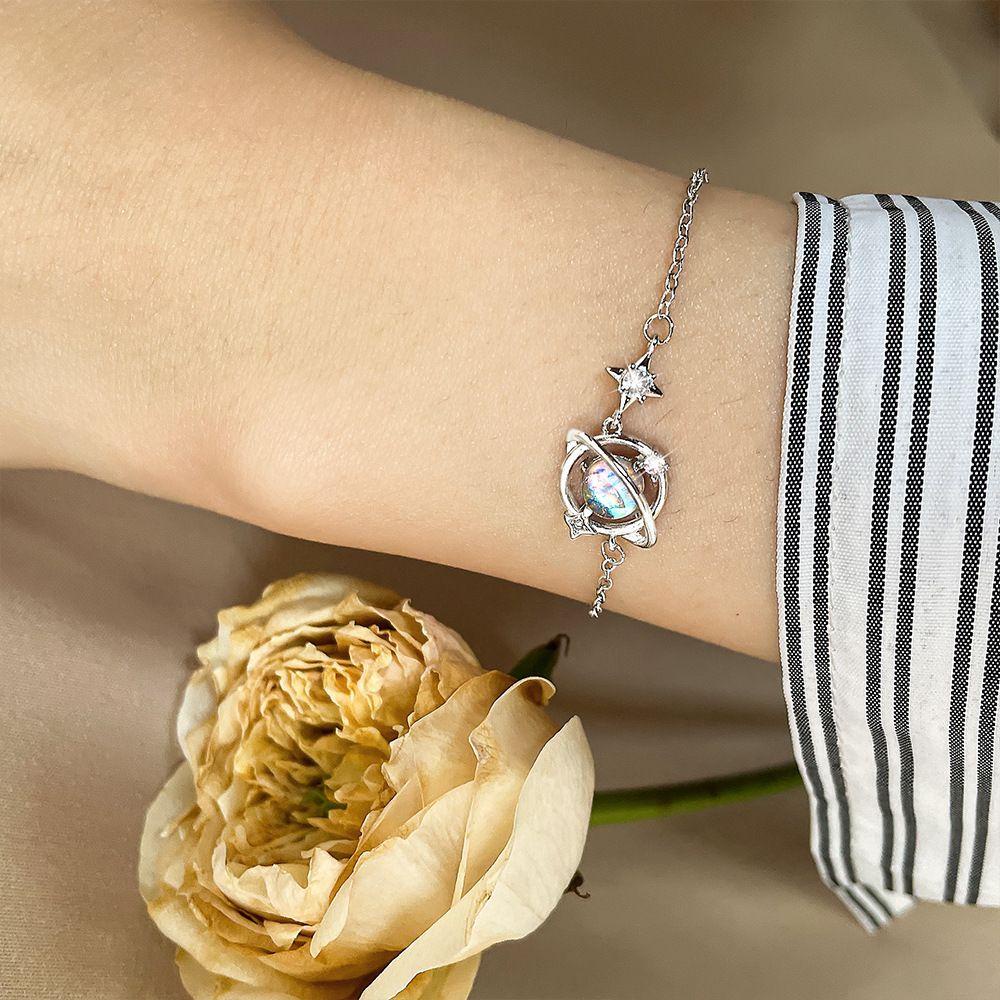 Vòng Tay Thời Trang Hình Hành Tinh MXGOODS Có Thể Điều Chỉnh|Quà Tặng Siêu Mỏng Hình Hành Tinh Ngôi Sao Xinh Xắn Cho Bạn Gái