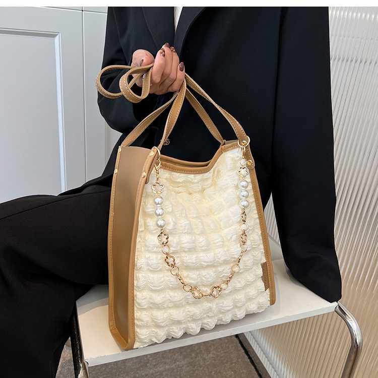 Túi Đeo Vai Cỡ Lớn Họa Tiết Kẻ Sọc Thời Trang Dễ Phối Đồ Cho Nữ