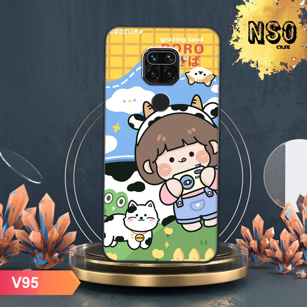Ốp lưng redmi note 9 - redmi note 9 pro - redmi note 9s In Hình Roro Jump Siêu Cute