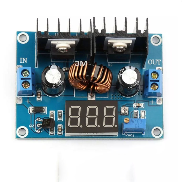 Module Hạ Áp Buck XL4016 Vin 4-38V Vout 1.25-36V 8A V2 ( Có Led Báo Điện Áp)