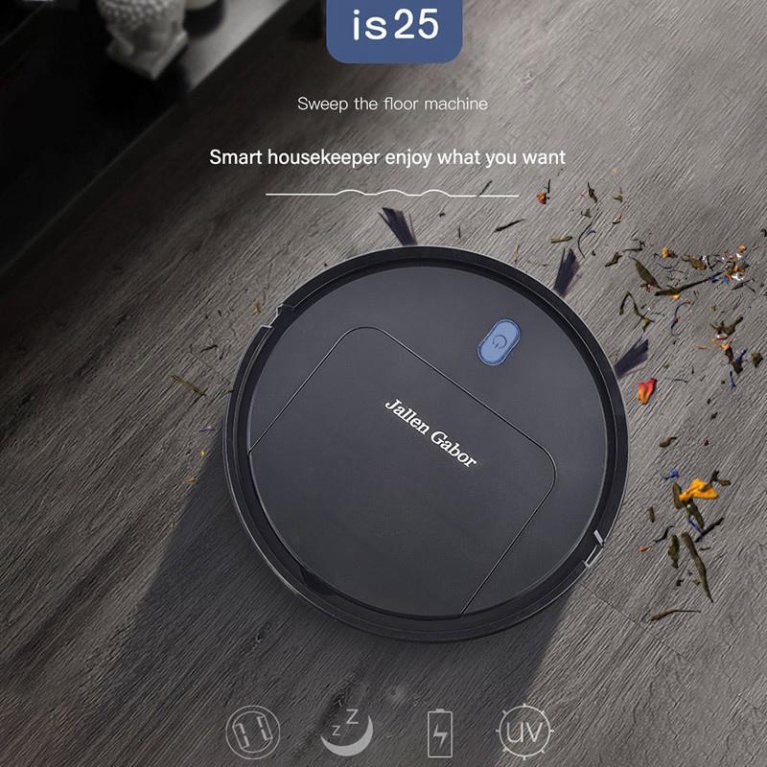 Robot hút bụi lau sàn tự động IS-25, rô bốt hút bụi thông minh trang bị bị tia UV khử Khuẩn