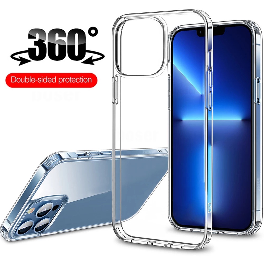 Ốp Điện Thoại Silicone TPU Mềm Trong Suốt Chống Sốc Cho Iphone 14