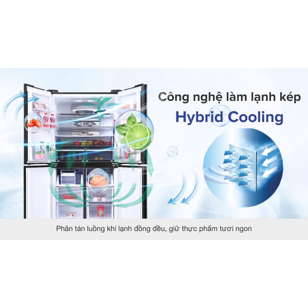 Tủ lạnh Sharp Inverter 525 lít SJ-FXP600VG-BK - Mới 100%