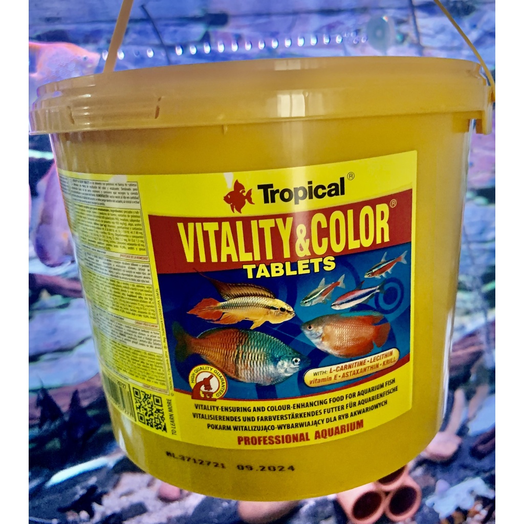 Thức ăn dán Tropical Vitality Color - Cám viên dán cho cá cảnh - phụ kiện thủy sinh - shopleo
