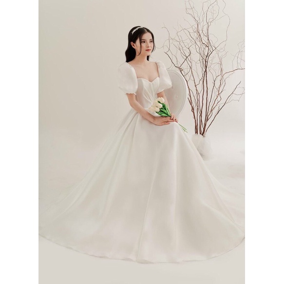 ĐẦM XOÈ MẶC CƯỚI TÂY PHỒNG XẾP LY full size S/M/L/XL ( ẢNH VÀ VIDEO DO CHỦ SHOP TỰ CHỤP 10000%)