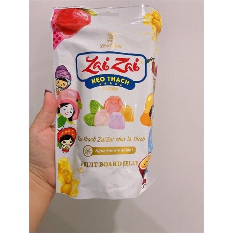 Kẹo Thạch Zaizai 320g Hương vị: Khoai Môn, Chanh Leo, Me, Dâu, Xoài, Đào, cam - Đồ Ăn Vặt