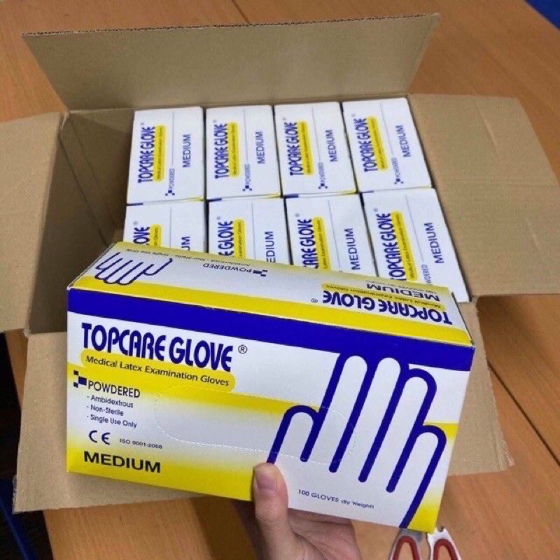 Găng Tay Y Tế TopCare Glove,Hộp 100 Chiếc -Thùng 10 hộp