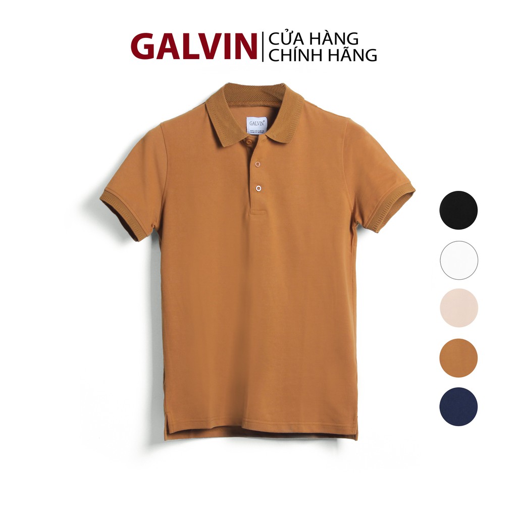 Galvin - Áo polo nam có cổ bẻ dệt lưới tay ngắn chất co giãn form đẹp PLGV25 | BigBuy360 - bigbuy360.vn