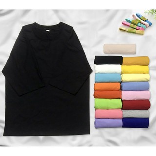 Áo Thun Trơn Tay Lỡ Nam Nữ Cổ Tròn Unisex 10 Màu Freesize - 613