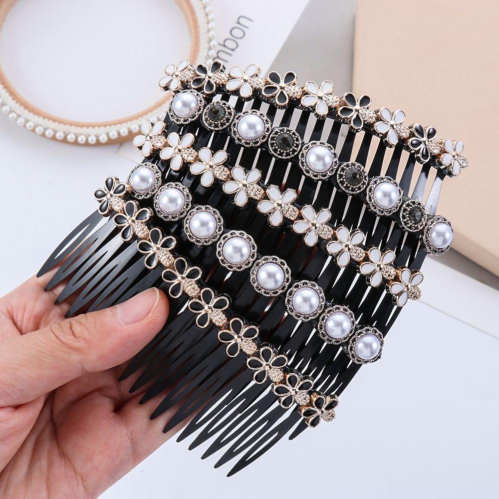 Lược Cài Tóc 20 Răng Đính Hoa Xinh Xắn