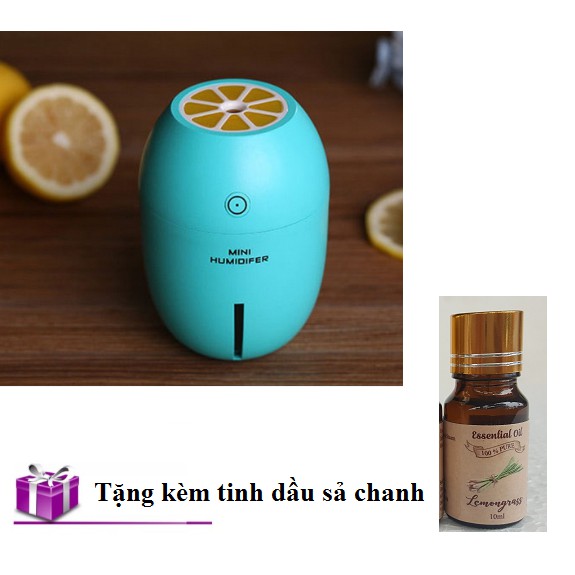 Máy khuếch tán tinh dầu tạo độ ẩm và đuổi muỗi Lemon Humidifer - Tặng kèm tinh dầu sả chanh