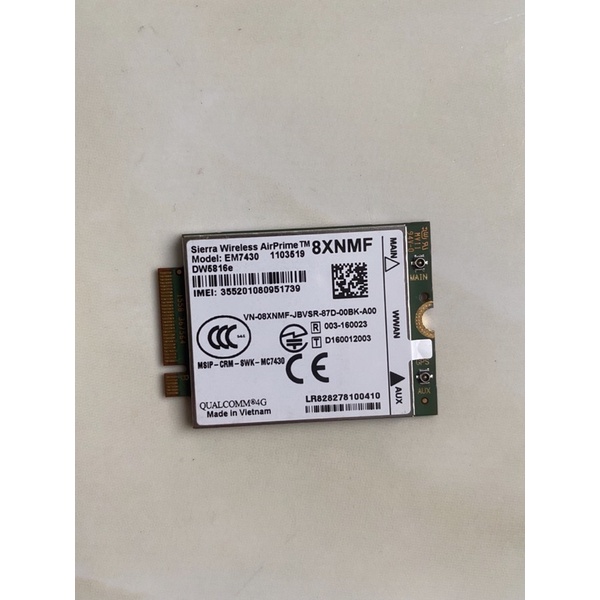 Card WWAN 4G LTE cho Laptop Dell DW5816e