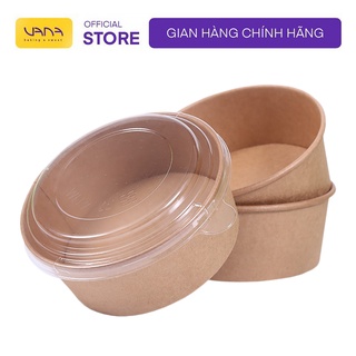 HỘP GIẤY KRAFT TRÒN NẮP TRONG 1000ML