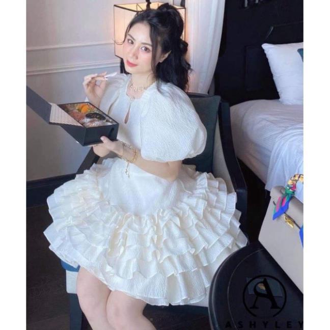 ঔৣ Đầm công chúa chất gấm hoa chân váy xếp tầng xòe bồng siêu dễ thương - Kimi Dress ঔৣ
