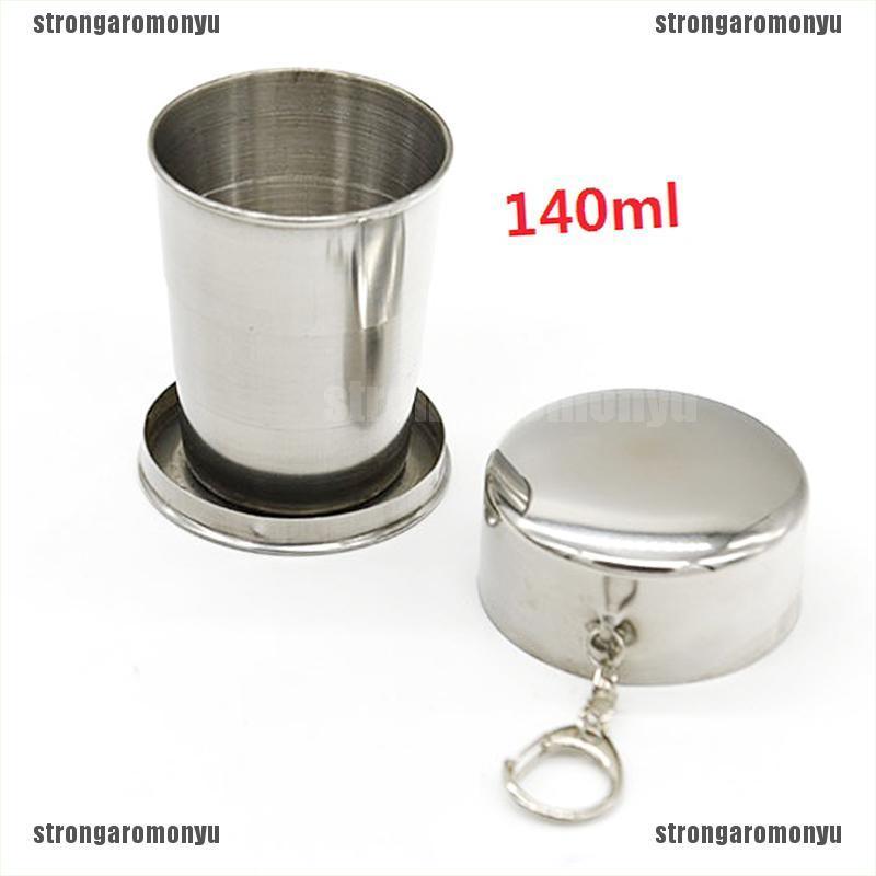 Cốc Inox 140ml Có Thể Gấp Gọn Tiện Dụng Mang Đi Du Lịch